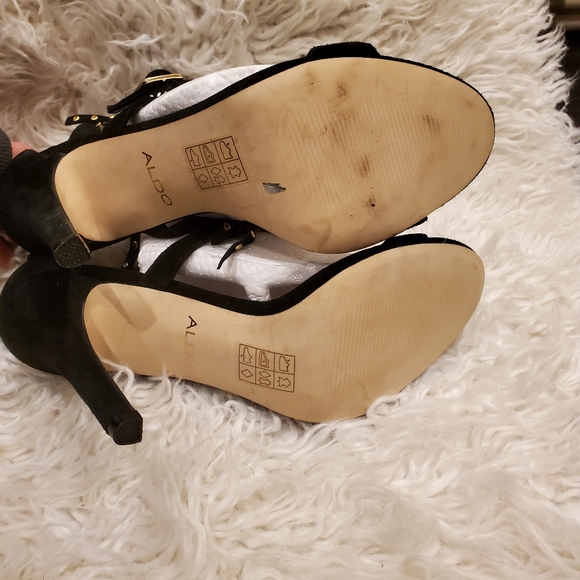 ALDO| NEW Womens black fringe high heels NEVER WORN|Size 7 - Picture 4 of 7